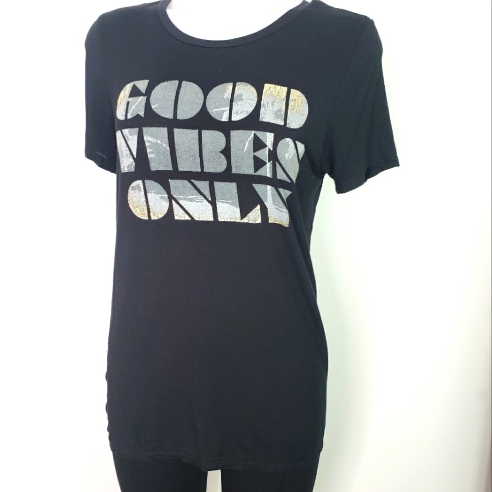 AEO Soft & Sexy Good Vibes tee crackle graphic